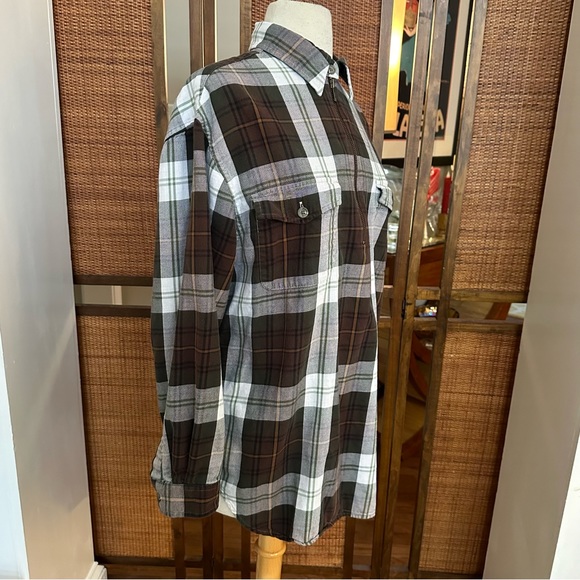 Ralph Lauren Womens Plaid Flannel 1/4 Zip Tunic Equestrian size medium - Picture 5 of 10